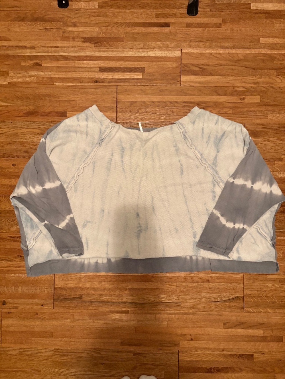 Free People Tie-Dye Cropped Oversized Sweatshirt